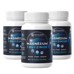 VITALMIX MAGNÉZIUM+B6+ZINOK 3x (90+20tbl) VÝHODNÉ BALENIE