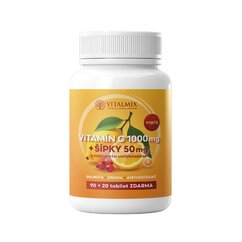 VITALMIX VITAMÍN C 1000mg + ŠÍPKY 50mg FORTE 90+20tbl ZDARMA 