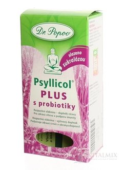 DR. POPOV PSYLLICOL PLUS s probiotikami rozpustná vláknina s príchuťou lesných jahôd 1x100 g