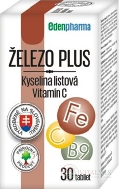 EDENPharma ŽELEZO PLUS tbl 1x30 ks