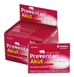 FARMAX Preventan Akut s novou príchuťou, box tbl (obohatený o vitamín C) 10x10 ks (100 ks)