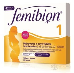 Femibion 1 Plánovanie a prvé týždne tehotenstva tbl (kys. listova + vitamíny, minerály) 1x28 ks