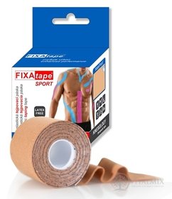 FIXAtape tejpovacia páska SPORT kinesiologická, elastická, telová, 5cm x 5m, 1x1 ks