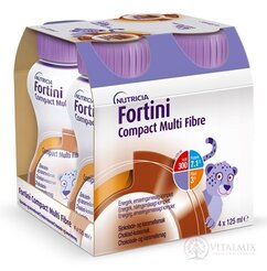 Fortini Compact Multi Fibre s príchuťou čokoláda-karamel 4x125 ml