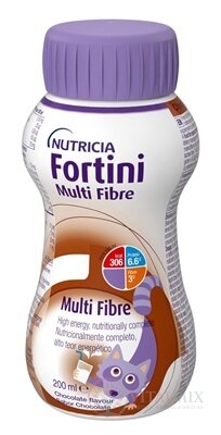 Fortini Multi Fibre s čokoládovou príchuťou tekutá výživa pre deti 1x200 ml