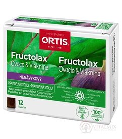 Fructolax Ovocie a vláknina KOCKY 1x12 ks