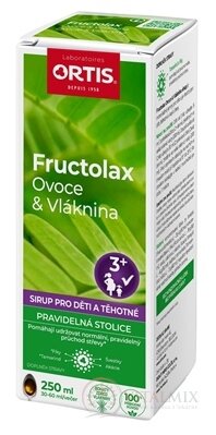 Fructolax Ovocie a vláknina SIRUP (príchuť jablka) 1x250 ml