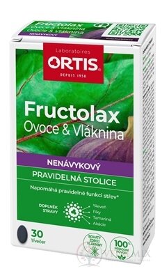 Fructolax Ovocie a vláknina TABLETY (s Rebarborou) 1x30 ks