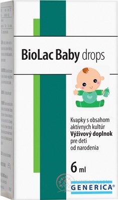 GENERICA BioLac Baby drops kvapky (pre deti od narodenia) 1x6 ml