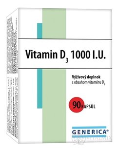 GENERICA Vitamin D3 1000 I.U. cps 1x90 ks