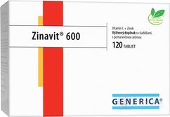 GENERICA Zinavit 600 s pomarančovou arómou tbl (vitamín C + Zinok) 1x120 ks