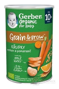Gerber Organic CHRUMKY Pšenično-ovsené s mrkvou a pomarančom (od ukonč. 10. mesiaca) 1x35 g