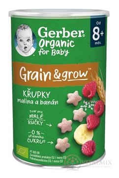 Gerber Organic CHRUMKY Ryžovo-pšeničné s malinami a banánom (od ukonč. 8. mesiaca) 1x35 g