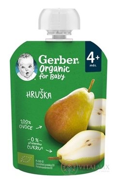 Gerber Organic Kapsička Hruška bio ovocná desiata (od ukonč. 4. mesiaca) 1x90 g