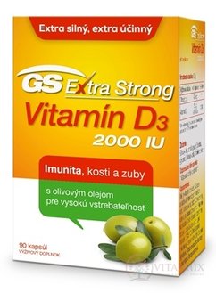 GS Extra Strong Vitamin D3 2000 IU cps 1x90 ks