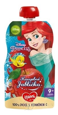 Hami Disney Princess ovocná kapsička Jabĺčko pasterizovaný ovocný príkrm (od ukonč. 9. mesiaca) 1x110 g