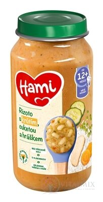 Hami príkrm Rizoto s morčacím , cuketou a hráškom mäsovo-zeleninový (od ukonč. 12. mesiaca) 1x250 g