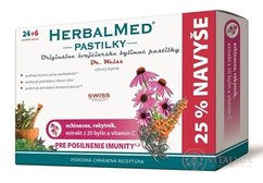 HERBALMED PASTILKY pre posilnenie imunity - Dr.W. (echinacea, rakytník, 20 bylín, vit.C) pastilky 24+6 navyše (30 ks)