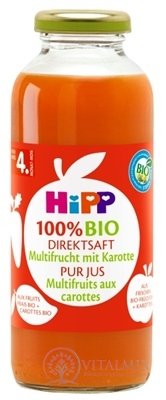 HiPP 100 % BIO Ovocna šťava s karotkou (od ukonč. 4. mesiaca) 1x330 ml