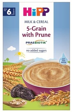 HiPP Mliečna KAŠA PRAEBIOTIK viaczrnná so slivkami (od 6. mesiaca) (5-zrnná) (inov. 2025) 1x250 g