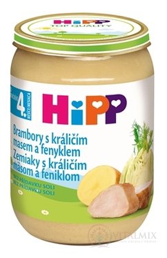 HiPP Príkrm Zemiaky s králičím mäsom a feniklom (od ukonč. 4./6. mesiaca) 1x190 g