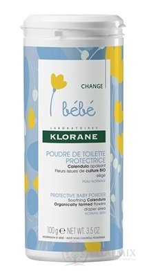 KLORANE BEBE POUDRE DE TOILETTE PROTECTRICE (inovácia 2018) ochranný detský púder 1x100 g