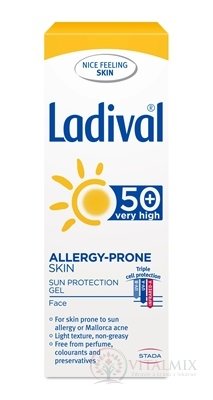Ladival ALLERG FACE SPF 50+ gél na ochranu kože pred slnkom 1x50 ml
