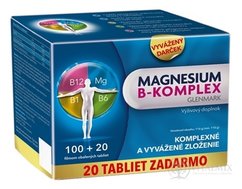 Magnesium B-komplex Glenmark tbl 100+20 ks zadarmo