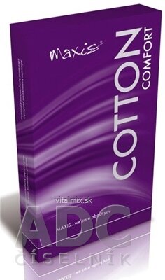 MAXIS COMFORT COTTON STEHENNÉ PANČUCHY veľkosť 4, (II.KT), krátke, so špicou, s krajkou, bronz, 1x1 pár