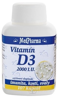 MedPharma VITAMÍN D3 2000 I.U. cps 1x107 ks