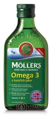 MOLLER´S Omega 3 RYBÍ OLEJ Natur z pečene tresiek 1x250 ml