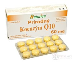 Naturica Prírodný KOENZÝM Q10 60 mg tbl (cmúľavé tablety) 1x30 ks