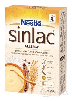 Nestlé Nemliečna kaša SINLAC Allergy pre deti (od ukonč. 4. mesiaca) aj dospelých 1x500 g