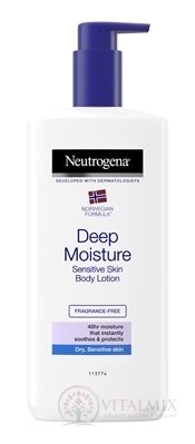 NEUTROGENA NR Hĺbkovo hydratačné telové mlieko pre citlivú pokožku, 1x400 ml