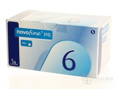 NOVOFINE 31G IHLA INZ 0,25X6MM injekčná ihla jednorázová 31Gx6mm, 1x100 ks