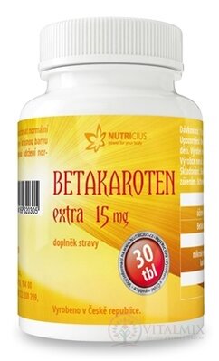 NUTRICIUS Betakarotén EXTRA 15 mg tbl 1x30 ks