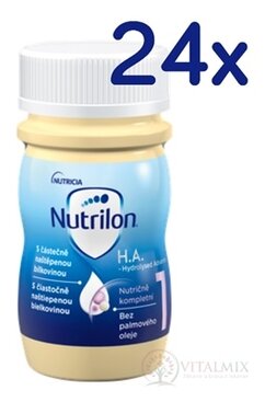 Nutrilon 1 H.A. RTF počiatočná mliečna dojčenská výživa, tekutá 24x90 ml (2160 ml)