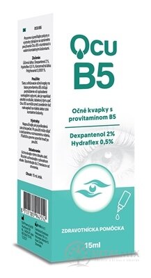 Ocu B5 očné kvapky s provitamínom B5, 1x15 ml