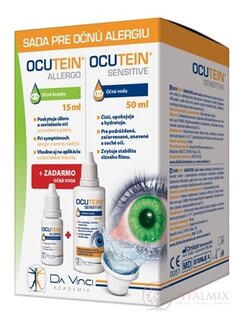 OCUTEIN ALLERGO očné kvapky 15 ml + zadarmo OCUTEIN SENSITIVE očná voda 50 ml, 1x1 set
