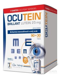 OCUTEIN BRILLANT Luteín 25 mg - DA VINCI cps 90+30 navyše (120 ks) + Darček, 1x1 set