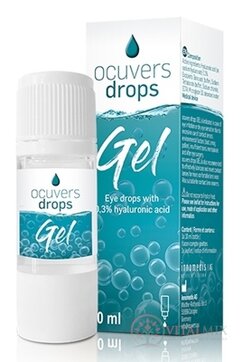 Ocuvers drops Gel očné kvapky na báze hyaluronátu sodného 0,3%, 1x10 ml