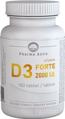 Pharma Activ Vitamin D3 FORTE 2000 I.U. tbl 1x100 ks