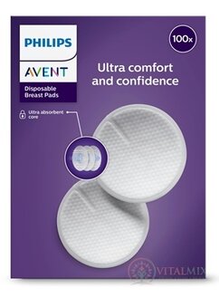 Philips AVENT Ultra comfort PRSNÉ VLOŽKY jednorazové, absorpčné, laktačné, do podprsenky (SCF254/13) 1x100 ks