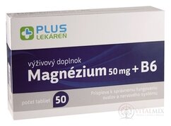 PLUS LEKÁREŇ Magnézium 50 mg + B6 tbl 1x50 ks