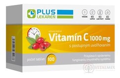 PLUS LEKÁREŇ Vitamín C 1000 mg tbl s postupným uvoľňovaním 1x100 ks
