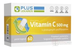 PLUS LEKÁREŇ Vitamín C 500 mg cps s postupným uvoľňovaním 1x60 ks