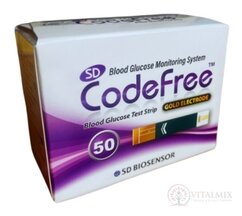 Prúžky testovacie ku glukomeru SD CodeFree 2x25 ks (50 ks)