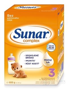 Sunar Complex 3 mliečna výživa (od ukonč. 12. mesiaca) (inov.2020) 1x600 g