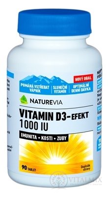 NATUREVIA VITAMIN D3-EFEKT 1000 I.U. tbl 1x90 ks