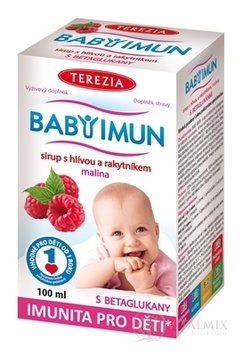 TEREZIA BABY IMUN sirup s hlivou a rakytníkom príchuť malina 1x100 ml